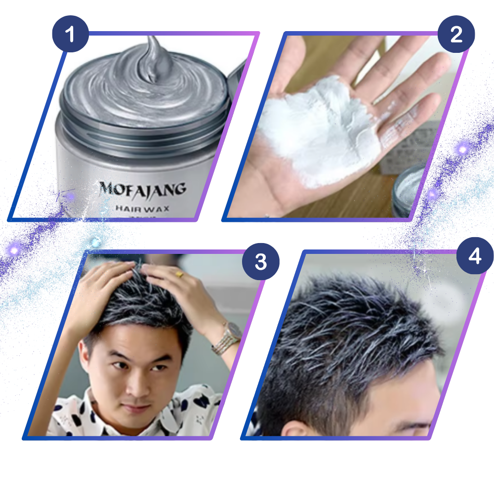 Temporary Vibrant Hair Wax Coloring