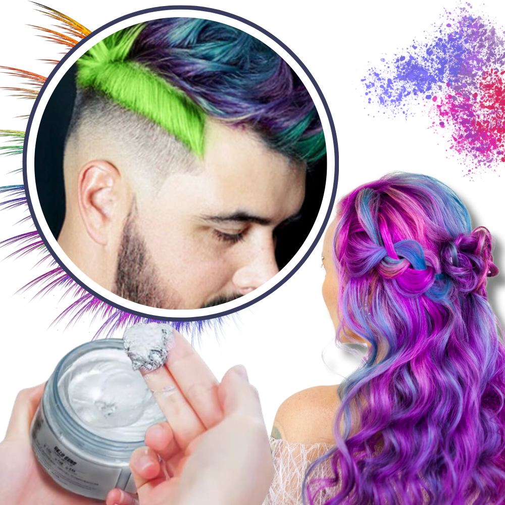 Temporary Vibrant Hair Wax Coloring