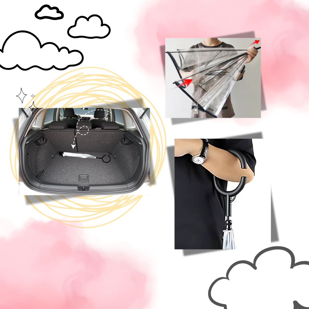 Transparent Dog Umbrella Leash