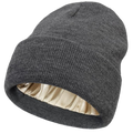 Warm Knit Satin Lined Beanie