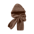 Windproof Knitted Hooded Hat with integrated Scarf and Ear Protection