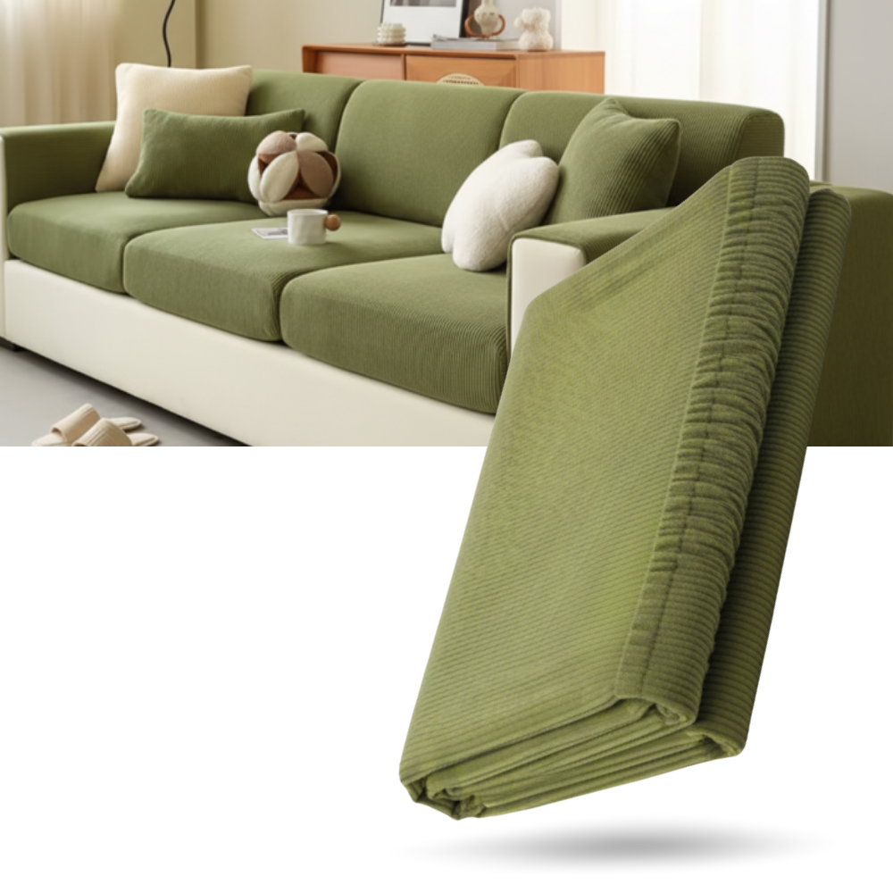 Wrinkle Free Corduroy Sofa Cover