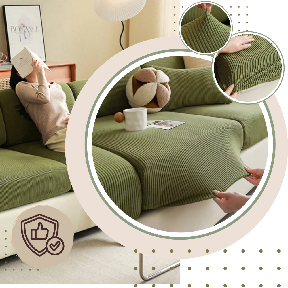 Wrinkle Free Corduroy Sofa Cover
