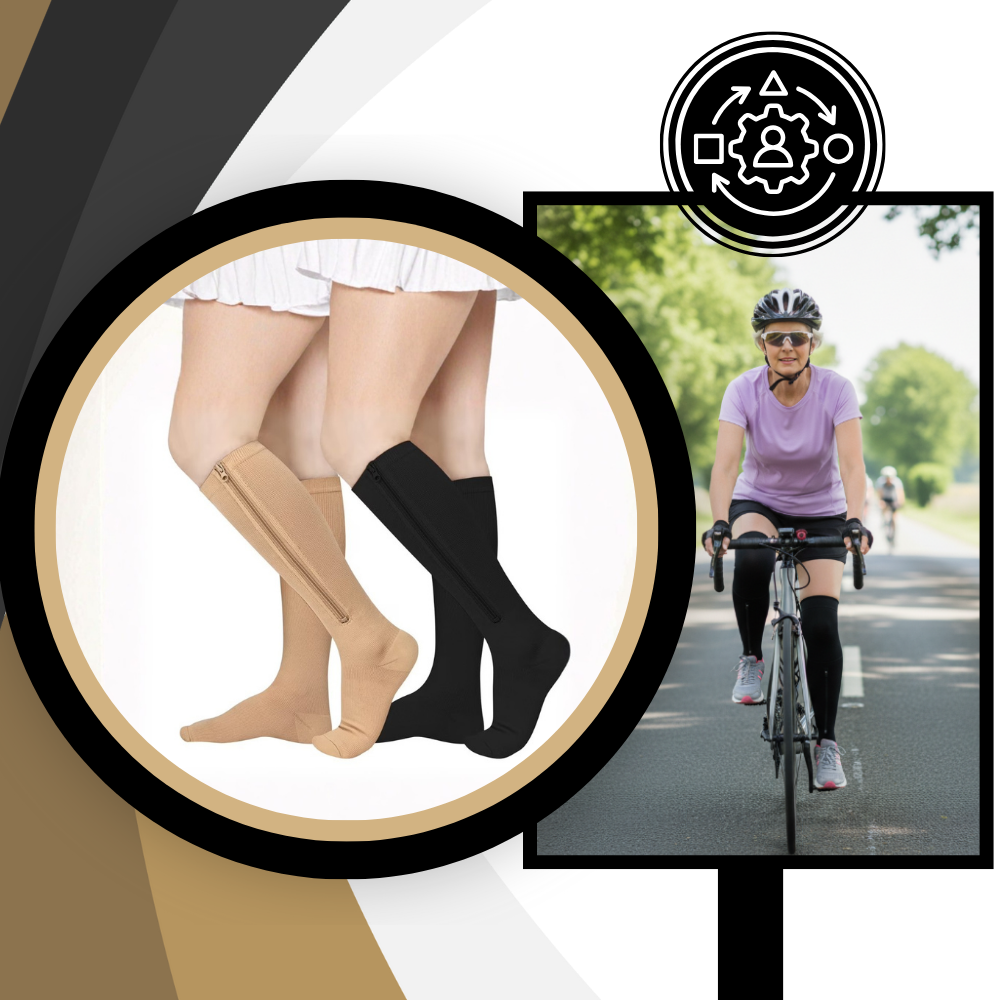 Zippered Knee Compression Sock