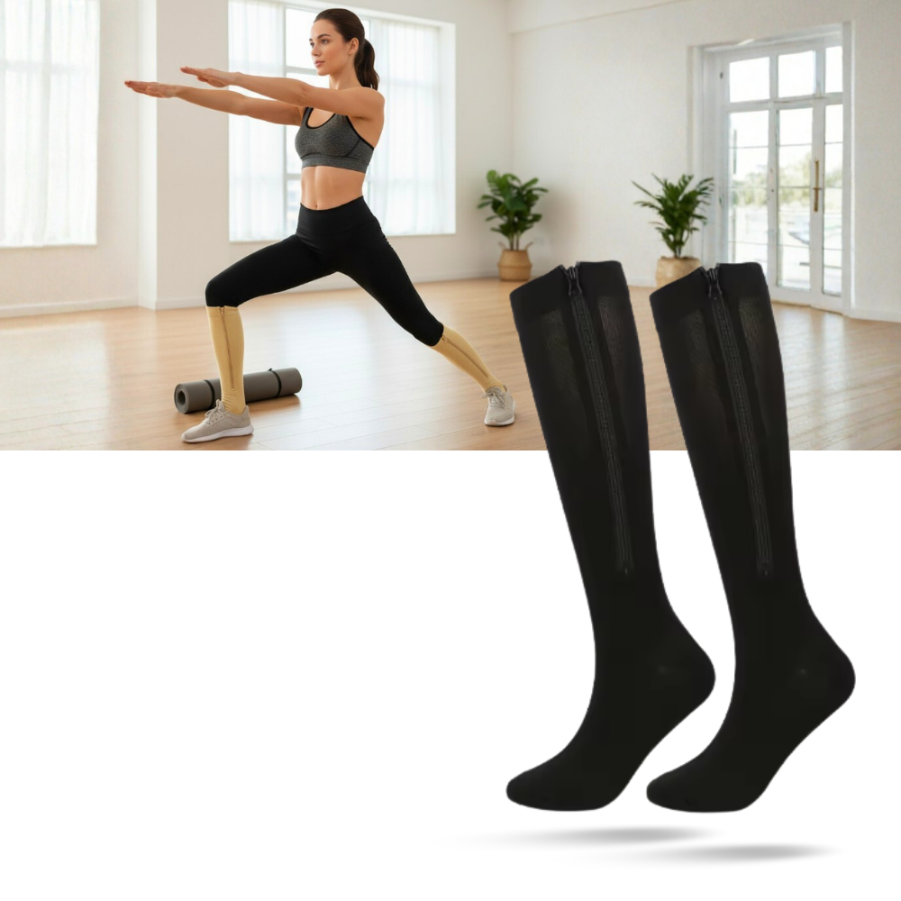 Zippered Knee Compression Sock